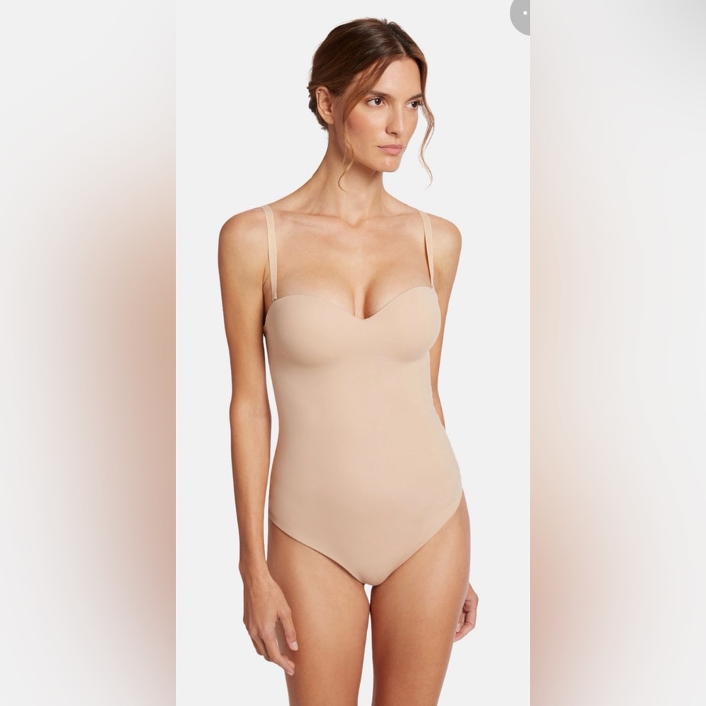 Wolford NWT Best Seller: Matt De Luxe String Bodysuit - Powder: M body & C-cup